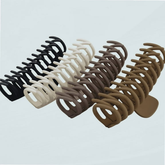 Extra Large Claw Clips for Thick Hair, 5.25 lnch Strong Hold Hair Clips for Women, Extremely Big Hair Claw Clips for Women and Girls, Matte Claw Clips, Neutral Hair Clamps, 4 Pack