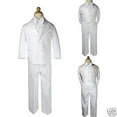 thumbnail image 2 of New White Baby 5pc Set Formal Christening Wedding Party Boy Suit Tuxedo sz S-4T, 2 of 4