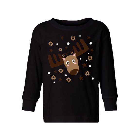 Awkward Styles Xmas Long Sleeve Shirt for Girls Boys Toddler Brown Christmas Deer Shirt
