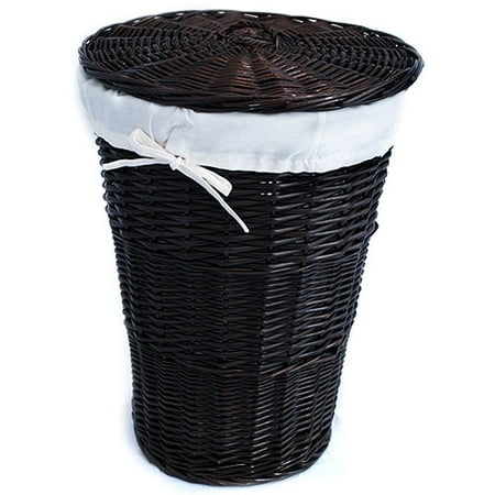 Burlington Baskets Large Wicker Laundry Hamper In Espresso,