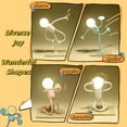 thumbnail image 3 of Changeable Shape Funny Sportsman Night Light, DIY Cute Light Bulb Man Mini Night Light, Suction Cup Bendable Mini Decorative Table Top Lamp, Christmas Home Decor for Bedroom Bathroom Corridor, 3 of 7