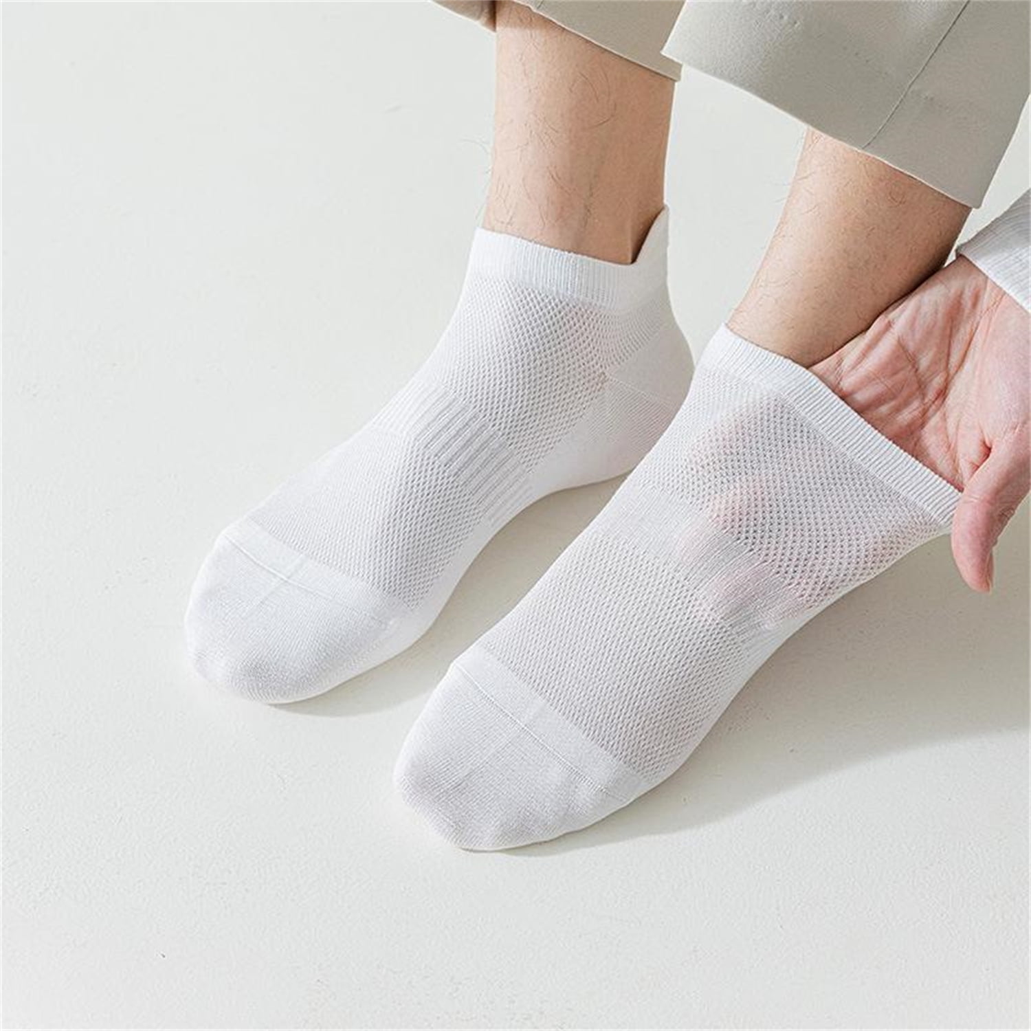 Sookeceks Ankle Socks for Mens, 6 Pairs Bamboo Rayon Breathable Sports Low Cut Thin Size 7-11