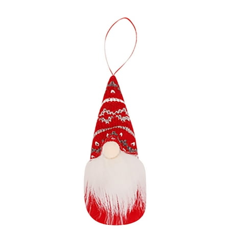 

Veki Snowman Tree Christmas Ornaments Santa Gift Doll Toy Decorations Hang Teardrop Chandelier Crystals