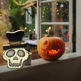 thumbnail image 2 of Linterna De Madera De Halloween Con Pilas Luminosa Decoración De Halloween Adorno De Festival De Fantasmas Multipropósito Para Interior Al Aire Libre Festival Party Club Vogacara HA027939-02, 2 of 7