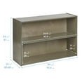 thumbnail image 2 of ECR4Kids Streamline 2-Shelf Single-Sided Storage Cabinet, 24in, Classroom Furniture Grey Wash, 2 of 9