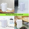 thumbnail image 4 of Bomba de aire eléctrica: bomba de aire portátil con batería recargable por USB para inflar y desinflar para anillos de natación, flotadores de piscina, bolsas de almacenamiento al vacío, 4 of 5