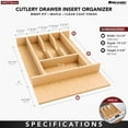 thumbnail image 3 of Rev-A-Shelf Natural Maple Right Size Utensil Drawer Insert, 16-1/4"x19-1/2", 3 of 11