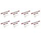 thumbnail image 1 of 8X Varilla de Dirección Ajustable de Metal Servo Link Varilla de Tracción para MN D90 D99 MN-90 -45 Rojo, 1 of 5