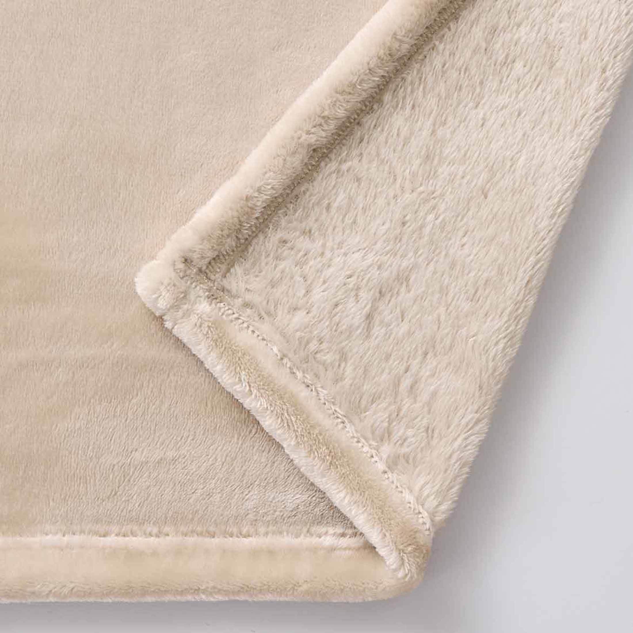 Better Homes & Gardens Luxury Velvet Plush Blanket, Tan, King, Adult/Teen