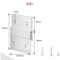 thumbnail image 1 of Zhuge Kit de 20 piezas de soportes para colgar cuadros con clavos antideslizantes franceses, herrajes de suspensión para espejo con clip en Z, soporte de aluminio (2 pulgadas), 1 of 5