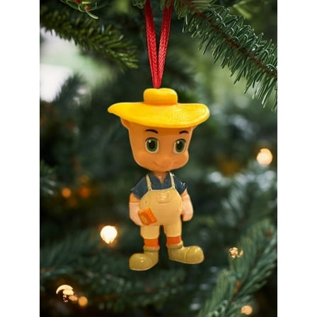 ORNAMENT Disney Jr Goldie & Bear Figure Pig Farmer Figure Figurine Charm 3” New