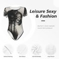 thumbnail image 4 of Balery Double Exposure Cat Forest Body de cuello redondo de manga corta para mujer Tops de manga corta Tops básicos-XX-Large, 4 of 7