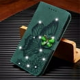 thumbnail image 3 of Samsung Galaxy A14 5G Phone Case, Glitter Bling Diamond Butterfly Magnetic Shockproof Magnetic Case Flip Embossing PU Leather Wallet Case for Samsung Galaxy A14 5G,Green, 3 of 8