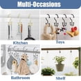 thumbnail image 5 of TABGIME Decorative & Durable Glide Plated Chrome Rustproof Metal Shower Curtain Rings Double Hooks, 12 Count-Cylinders, 5 of 5