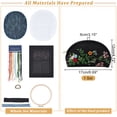thumbnail image 3 of DIY Embroidery Coin Purse Kit Handmade Embroidery Crescent bag Stitch Kit with Instruction Flower Pattern Needlework Sewing Craft Pencil Case Making Materials for Beginner 17x8x12 cm, 3 of 5