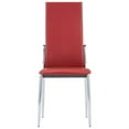 thumbnail image 3 of vidaXL Dining Chairs 4 pcs Red Faux Leather, 3 of 3