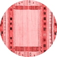 thumbnail image 1 of Ahgly Company Indoor Round Abstract Red Contemporary Area Rugs, 6' Round, 1 of 4