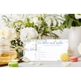 thumbnail image 3 of Tarjetas de consejos y deseos para una boda de Sr. y Sra., azul floral, 3 of 5
