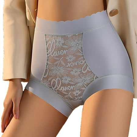 Sexy Lace Underwear for Women Seamless High Waist Sheer No Show Panties Casual Comfy Light Soft Full Coverage Briefs