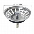 thumbnail image 4 of MYG Premium Stainless Steel Replacement Kitchen Sink Strainer Waste Drain Plug 80mm, 4 of 9