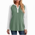 thumbnail image 5 of Godom Blouses for Women Fall Long Sleeves V Neck Tops Casual Knit Tunic Loose Fit T Shirt, 5 of 7