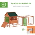 thumbnail image 5 of 137" Wooden Chicken Coop for 8-10 Chickens, Backyard, Orange, 5 of 6