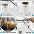 thumbnail image 5 of Zulay Kitchen Italian Style 5.5 Espresso Cup Moka Pot Classic Stovetop Espresso Maker White, 5 of 7