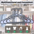 thumbnail image 5 of (18) Non-Slip White Hangers Plastic Shirts & Blouse Space Saver Clothes Hanger  18 Pack, 5 of 7