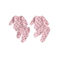 thumbnail image 2 of Loicainy Infant Baby Girls Fall Outfit 3 6 9 12 18 Months Cherry Print Long Sleeves Romper and Pants Clothes Set, 2 of 6