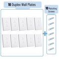 thumbnail image 2 of Cubiertas para Placas de Pared Bates Choice Dúplex Paquete de 10 Blancas, 2 of 7