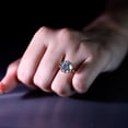 thumbnail image 6 of Rosec Jewels IGI Certified Lab Grown Diamond 4 Carat Engagement Ring - E-VS1 Quality - Jewelry for Special Occasions, 10K Yellow Gold, US 3.00, 6 of 9