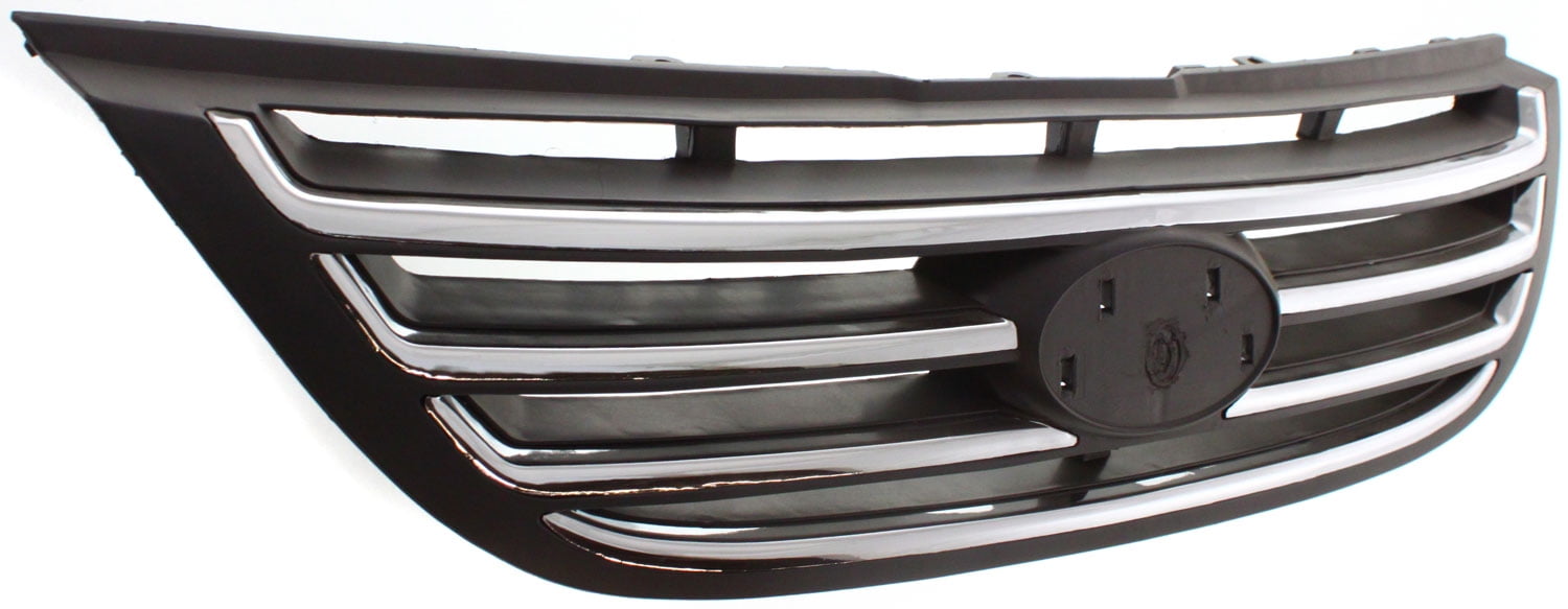 Grille Assembly Compatible With 2007 Kia Spectra Black Shell and Insert