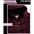 thumbnail image 7 of Steve Madden Women's Faux Fur Lining Winter Coat - Long Length Quilted Parka Jacket for Women (S-3X), 7 of 7