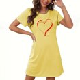 thumbnail image 2 of WREESH Womens Nightgowns Basic Plus Size Short Sleeve Sleepwear Comfort Nightdress Yellow, 2 of 4