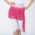 thumbnail image 2 of Belly Dance Performance Hip Scarf Scarves Skirt Thick Fringe Sequin Rose, 2 of 3