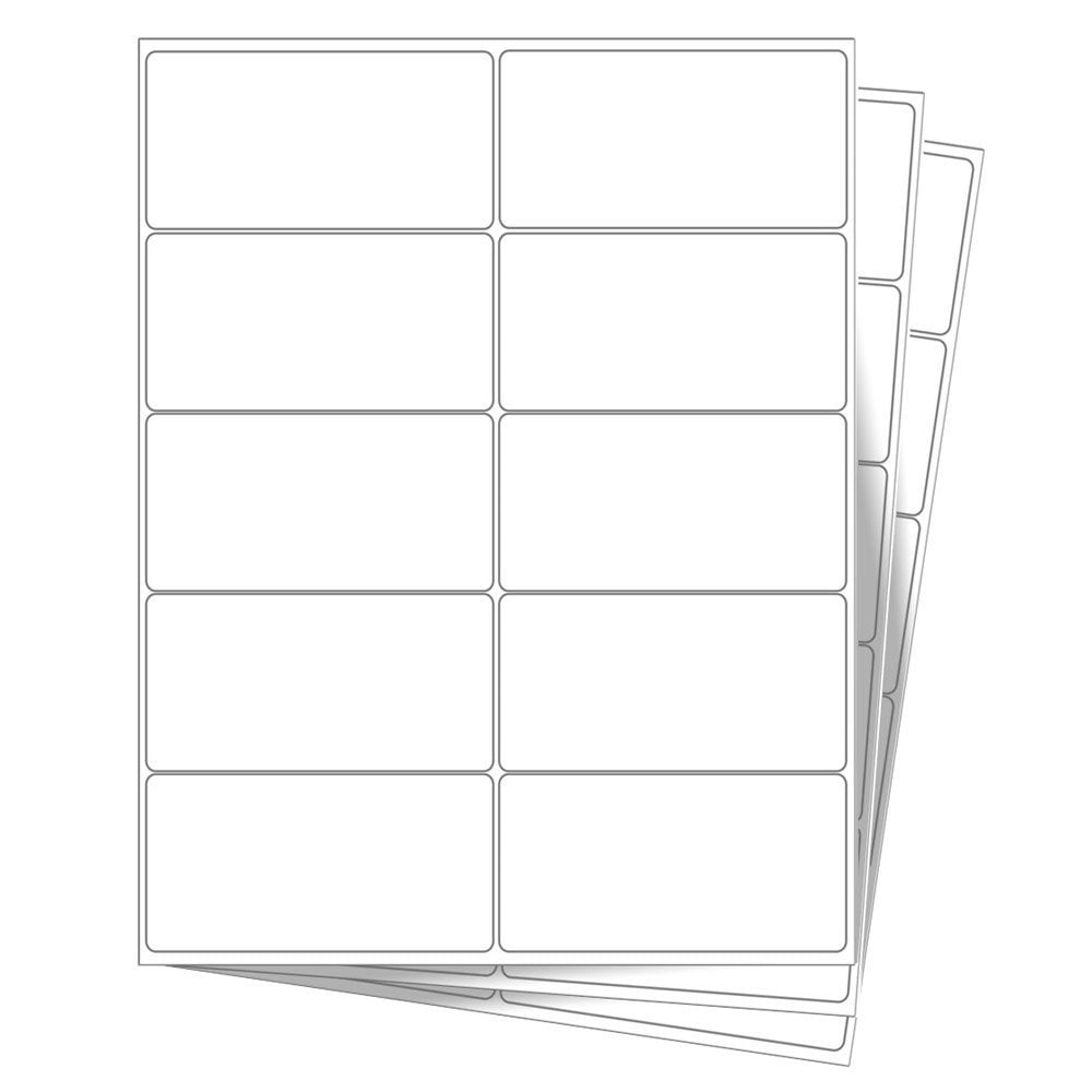 500 Shipping Labels 4 X 2 Inches Mailing Address Blank White Self 