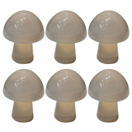 

Crystal Mushroom Sculpture | 6 Pcs Crystal Mushrooms Shape Sculpture Bulk Stones | Quartz Crafts Decoration For Garden Lawn Flower Pot Fish Tank