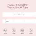 thumbnail image 2 of VRETTI  HP2 White Label Maker Sticker Thermal Paper Self-Adhesive Label Tape,14mm x 40mm (0.55inch x 1.57inch)160 Labels/Roll, 3 Roll, 2 of 6
