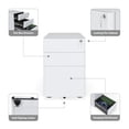 thumbnail image 2 of HON Basyx Commercial-Grade Modern Mobile Steel Pedestal, Filing Cabinet, White (BSXMMPRW), 2 of 16