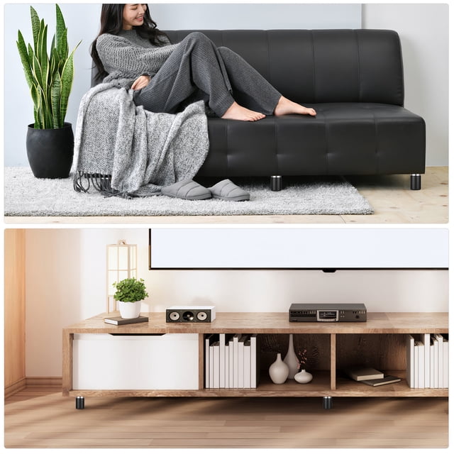 unbranded 8Ud Patas Ajustables Para Muebles De Aleación De Aluminio Con Tornillos Incluidos Para Hogar