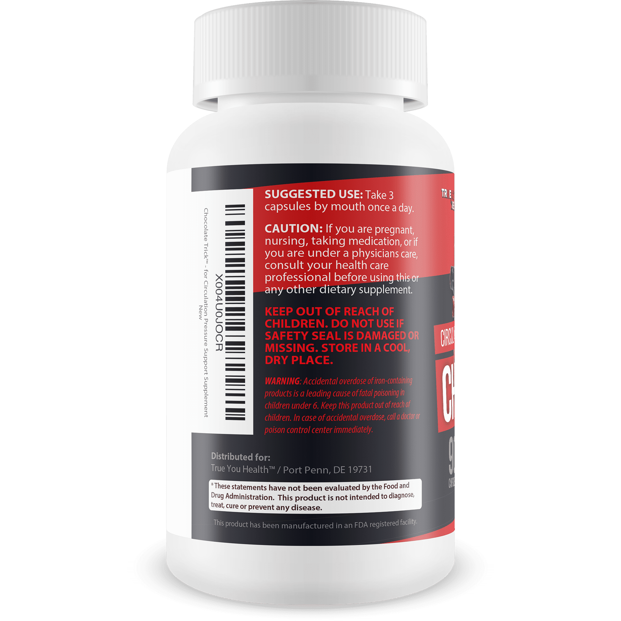 Chocolate Trick for Circulation - Our Best Blood Flow Supplement - Complete Circulatory Health Support - Natural Pressure Support Supplement