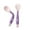 Purple, variant on FACEGA 2Pcs Baby Spoon Set,Soft Silicone Material Silicone Self Feeding Baby,Safe and Non-Toxic Silicone Baby Spoons,Pink