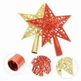 thumbnail image 3 of Christmas Tree Topper - Large Glittering Gold Hollow Star for a Sparkling and Festive Tree Finish, 3 of 12