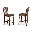 thumbnail image 3 of Counter Height Dining Set - 5 Piece Mahogany Table & Chairs - 30x48 Inch Dinette Set, 3 of 5