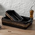 thumbnail image 4 of KOOV Bakeware Set, Ceramic Baking Dish, Rectangular Baking Pans Set, Casserole Dish for Cooking, Cake Dinner, Kitchen 9 x 13 Inches, 3-Piece, Stripe Series (Rough Black), 4 of 8