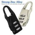 thumbnail image 3 of unbranded 6pcs Zinc Alloy Digital Hanging Lock Padlock Number Portable Password Lock for Suitcase Luggage Cabinet (Black and Silver 3pcs for Each), 3 of 8