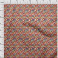 thumbnail image 4 of oneOone Viscose Chiffon Orange Fabric Cat Sewing Craft Projects Fabric Prints By Yard 42 Inch Wide, 4 of 5