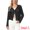 Black, variant on DARING DIVA Women's Crochet Bolero Shrug Long Sleeve Tie Front Cardigan S White