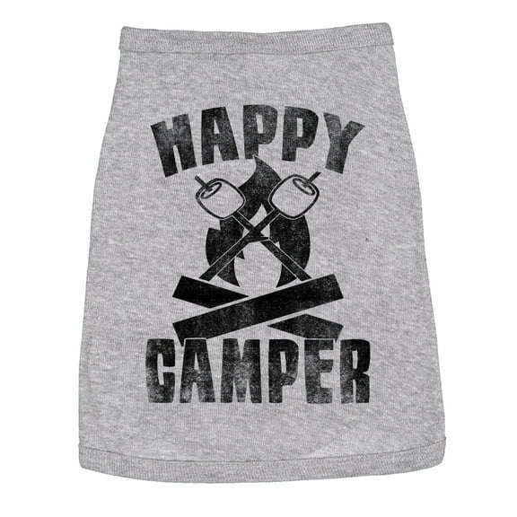 Dog Shirt Happy Camper Cute Outdoor Clothes for Family Pet