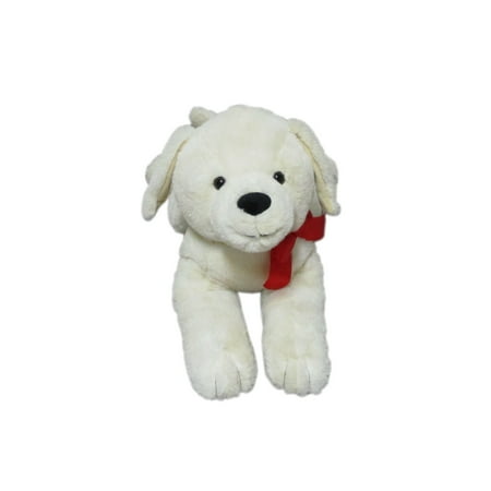 WAY TO CELEBRATE! 13" Cream Dog Plush Toy